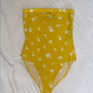 Floral tube top bodysuit